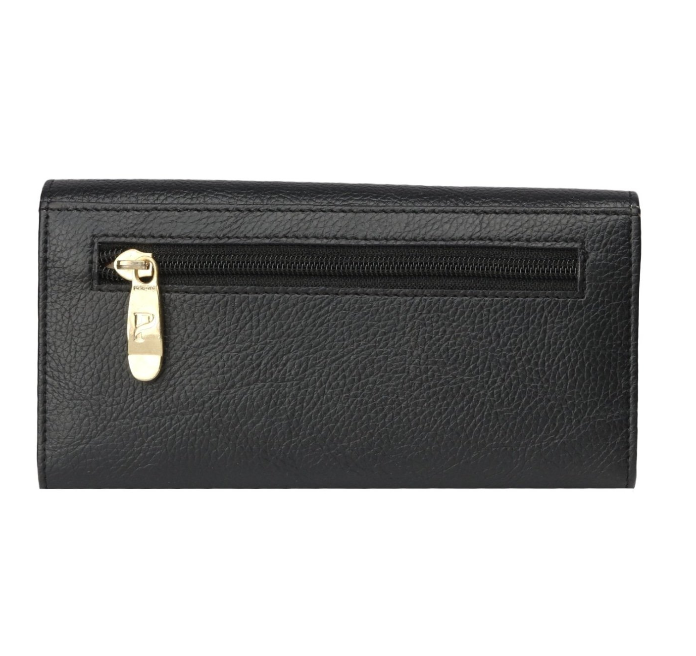 Pochette Tan Striped Wallet(Black)