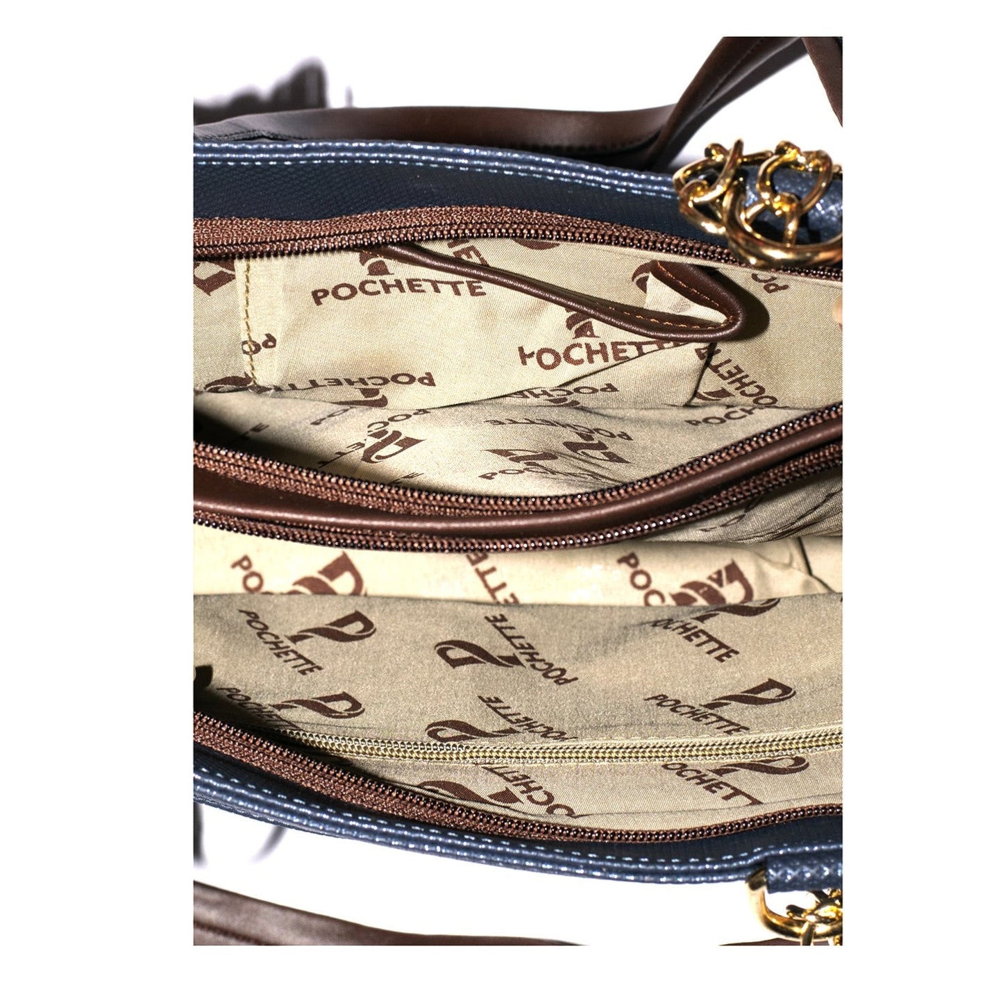 Pochette Chain Handle Handbag(Blue) - HANDBAGS