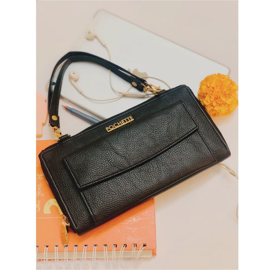 Pochette Handle-Held Clutch Wallet(Black) - wallets