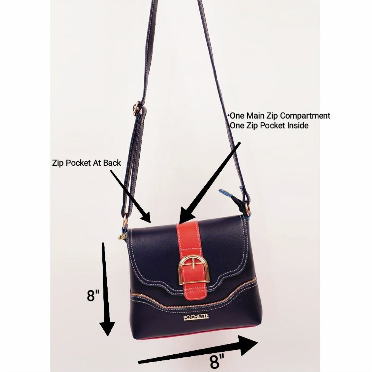 Pochette Navy Sling Bag. - SLING BAG